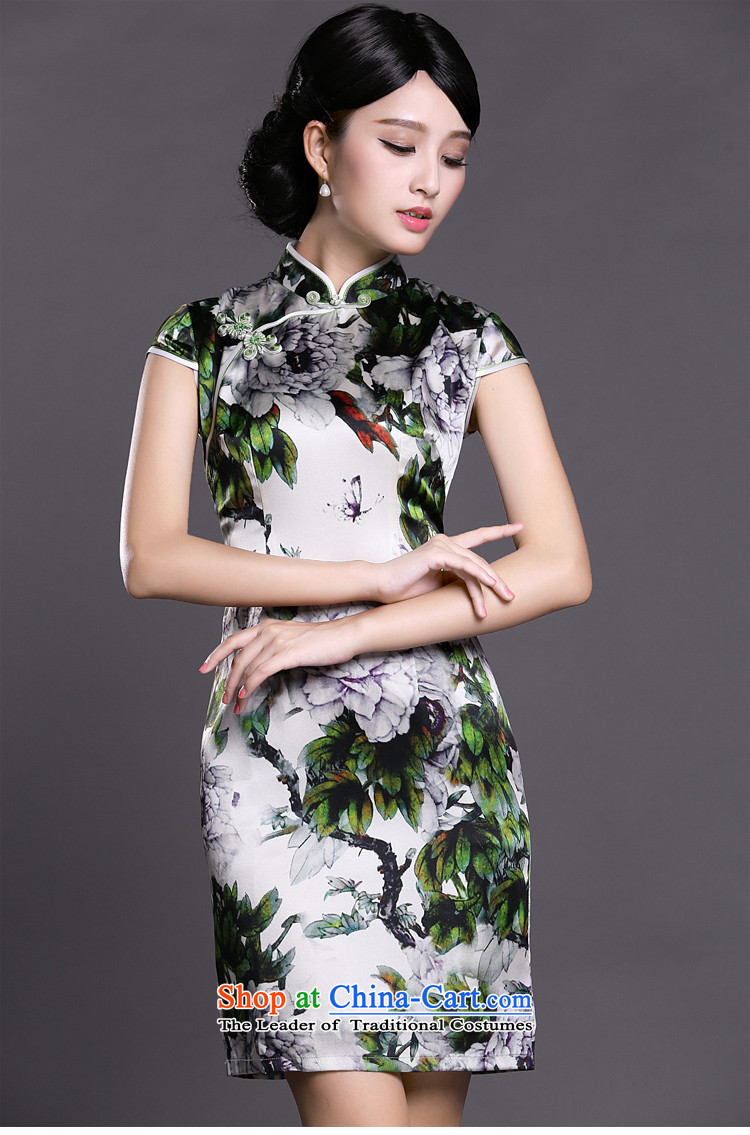 Joe was aristocratic silk cheongsam dress summer of the Republic of Korea Air Tang dynasty ZS036 women S pictures, price green, brand platters! The elections are supplied in the national character of distribution, so action, buy now enjoy more preferential! As soon as possible.