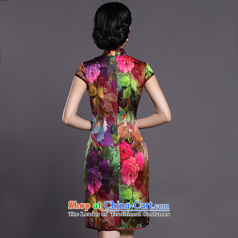 Joe was aristocratic improved silk cheongsam dress Tang Women's clothes ZS039 SUIT XL,CHOSHAN LADIES,,, shopping on the Internet