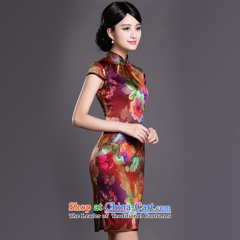 Joe was aristocratic improved silk cheongsam dress Tang Women's clothes ZS039 SUIT XL,CHOSHAN LADIES,,, shopping on the Internet