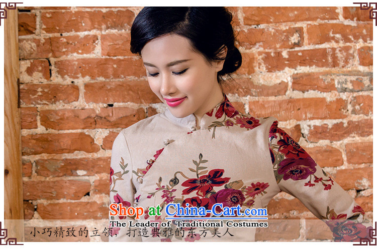 Bong-migratory 7475 2015 Summer new linen dresses in long-sleeved retro cotton linen cheongsam dress DQ15132 m White XXL picture, prices, brand platters! The elections are supplied in the national character of distribution, so action, buy now enjoy more preferential! As soon as possible.