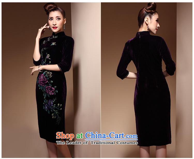 Sau Kwun Tong animation Butterfly Spring Ms. upscale scouring pads in the retro cuff qipao long skirt qipao 2015 new moms) cuff purple S picture, prices, brand platters! The elections are supplied in the national character of distribution, so action, buy now enjoy more preferential! As soon as possible.