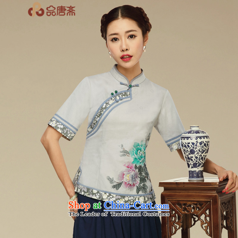 Tang Tang Dynasty Ramadan No. female summer retro China wind tea services improved Han-short-sleeved T-shirt color pictures , L qipao and Tang Ramadan , , , shopping on the Internet