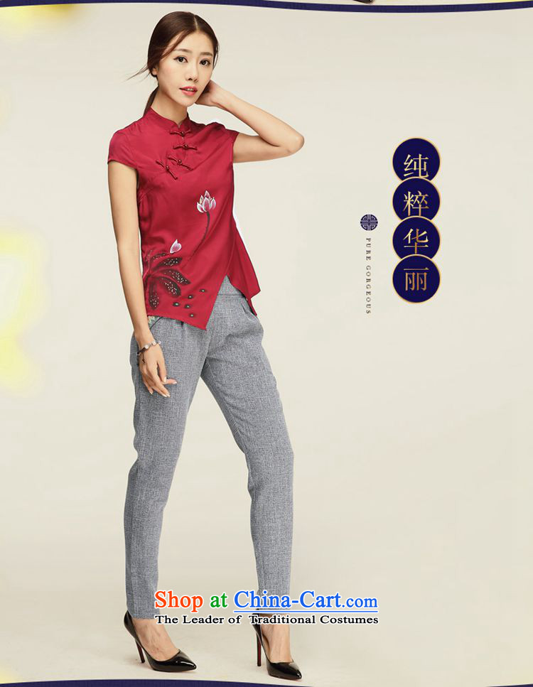 No. 2015, Tang Dynasty Ramadan Tang summer improved Han-China wind women short-sleeved T-shirt qipao sepia pictures color pictures, prices, XL brand platters! The elections are supplied in the national character of distribution, so action, buy now enjoy more preferential! As soon as possible.