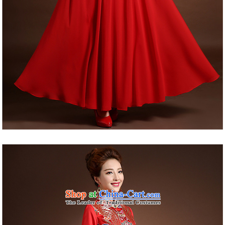 Pure Love bamboo yarn new wedding dresses qipao Chinese robe embroidered red bride use cheongsam dress qipao toasting champagne kit spring thick 2 piece bride flag red S picture, prices, brand platters! The elections are supplied in the national character of distribution, so action, buy now enjoy more preferential! As soon as possible.