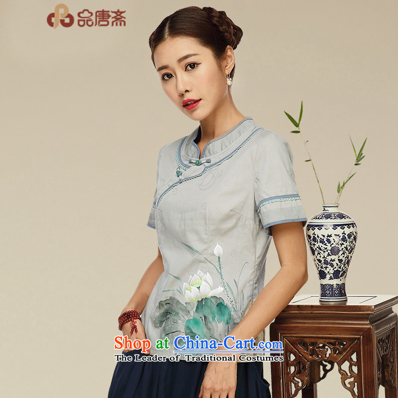 No. of Ramadan 2015 Summer nation Tang short-sleeved T-shirt qipao wind improved Han-China wind-day Chinese cotton linen color picture services S tea products Tang Ramadan , , , shopping on the Internet