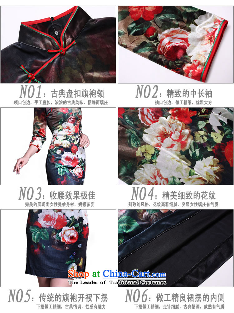 Sau Kwun Tong Plaza Sesamo color retro-cashmere autumn qipao spring 2015 improved fashion, long-sleeved cheongsam dress photo color L picture, prices, brand platters! The elections are supplied in the national character of distribution, so action, buy now enjoy more preferential! As soon as possible.