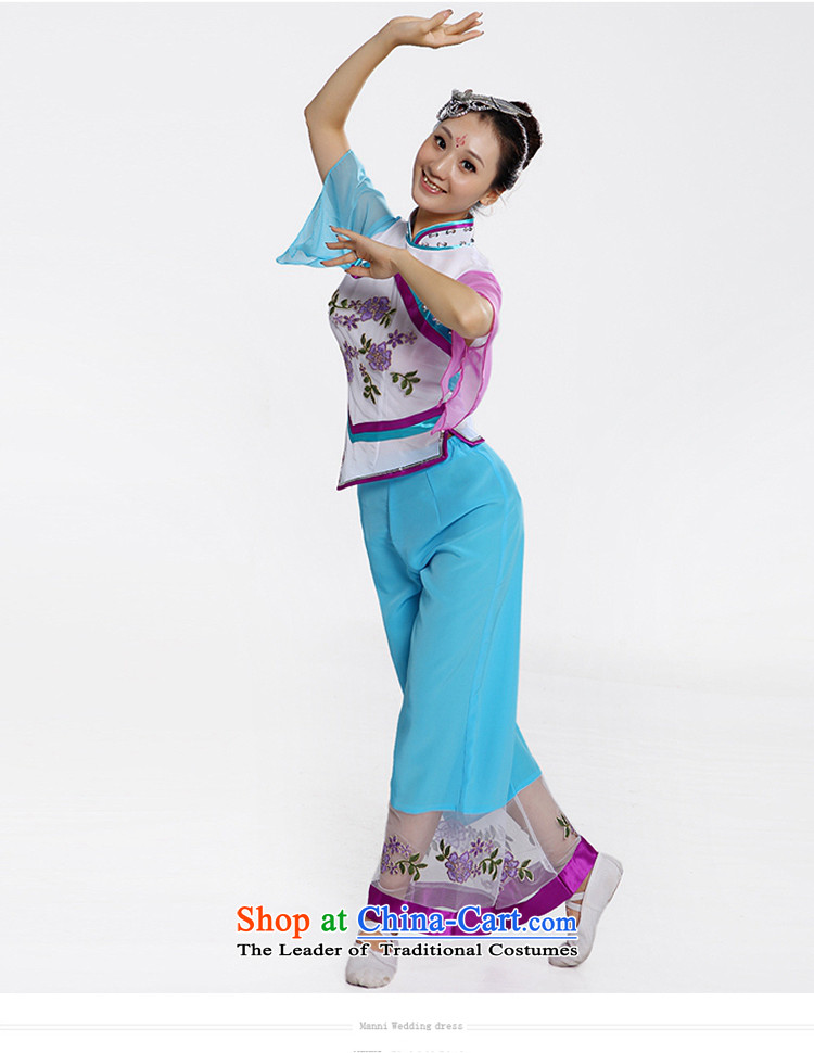 Time to a dance performance Syria Yangko Services 2015 new stage costumes fan dance wearing traditional dance costumes female performers in packaged older Fan Dance light blue 5XL picture, prices, brand platters! The elections are supplied in the national character of distribution, so action, buy now enjoy more preferential! As soon as possible.