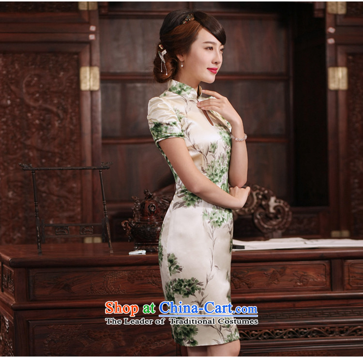 Love of birds words Cheong Wa Fong new cheongsam dress 2015 improved stylish summer short-sleeved daily silk cheongsam dress QD772 figure - S picture, prices, brand platters! The elections are supplied in the national character of distribution, so action, buy now enjoy more preferential! As soon as possible.