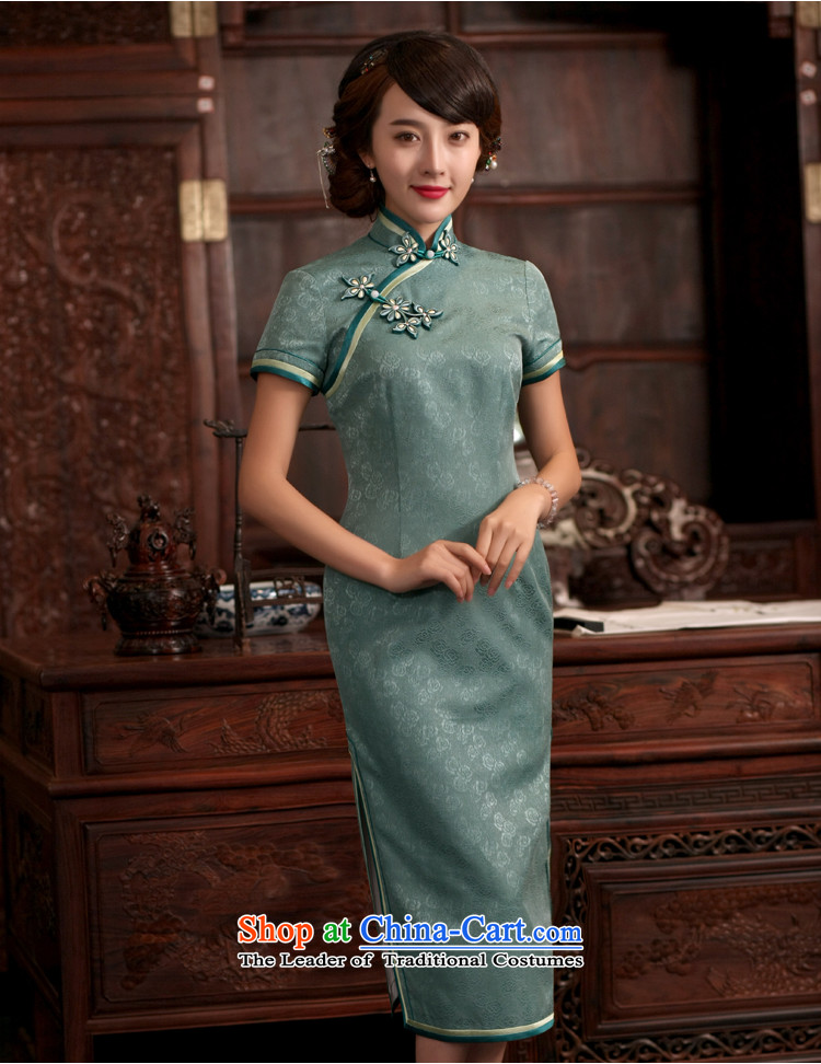 Love Birds of its 2015 if the new summer elegant and well refined style qipao retro long Silk Cheongsam  QD760 figure L-pre-sale 15 days pictures, prices, brand platters! The elections are supplied in the national character of distribution, so action, buy now enjoy more preferential! As soon as possible.