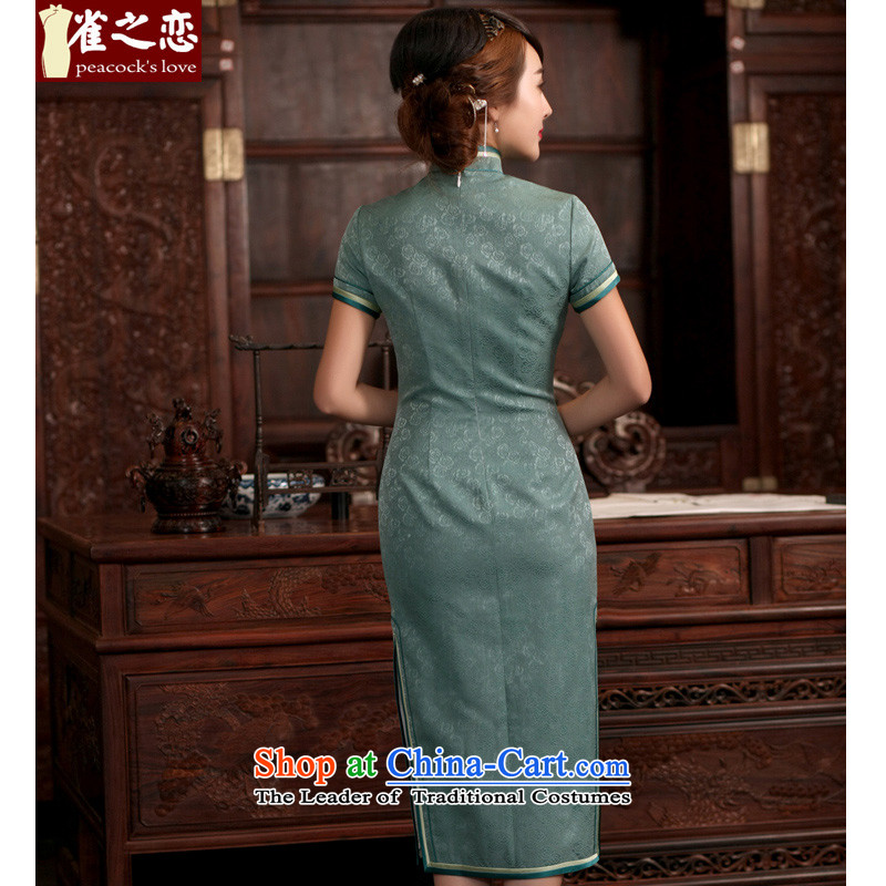 Love Birds of its 2015 if the new summer elegant and well refined style qipao retro long Silk Cheongsam  QD760 figure L-pre-sale for 15 days, love birds , , , shopping on the Internet