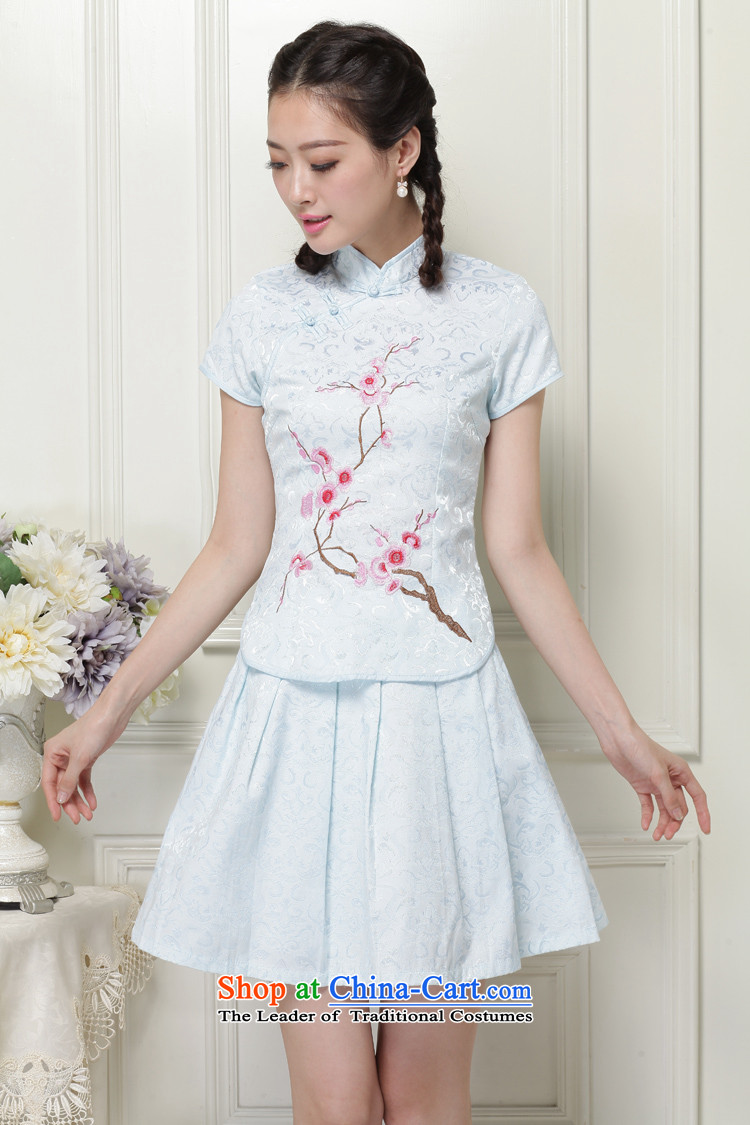In cuff kit shirt qipao short skirt two kits of nostalgia for the improvement of students of the Tang Dynasty outfits girls qipao white sleeves installed in a Phillips M/small picture of a code, prices, brand platters! The elections are supplied in the national character of distribution, so action, buy now enjoy more preferential! As soon as possible.