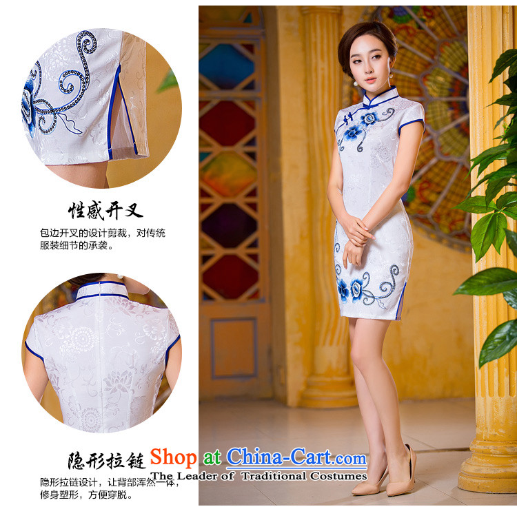 Love of the overcharged fresh retro Summer 2015 improved qipao new collar pattern embroidery high on the forklift truck and sexy beauty package and day-to-graphics thin dresses white S picture, prices, brand platters! The elections are supplied in the national character of distribution, so action, buy now enjoy more preferential! As soon as possible.