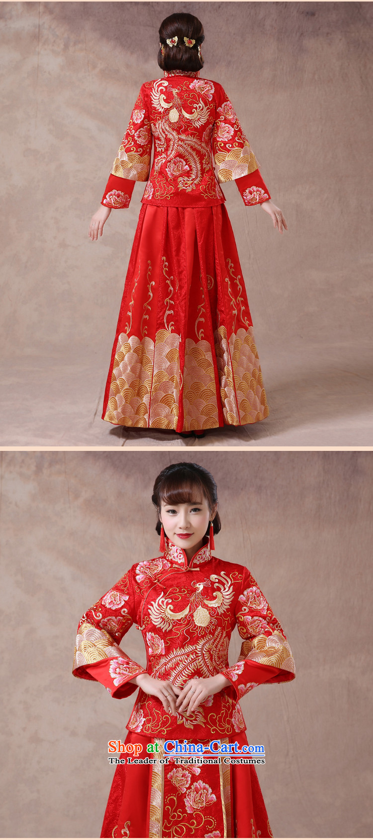 Sau Wo Saga Soo Wo Service bridal dresses toasting champagne summer Chinese dragon costume use hi-service long-sleeved qipao Wedding dress-soo and large red L of pictures, prices, brand platters! The elections are supplied in the national character of distribution, so action, buy now enjoy more preferential! As soon as possible.