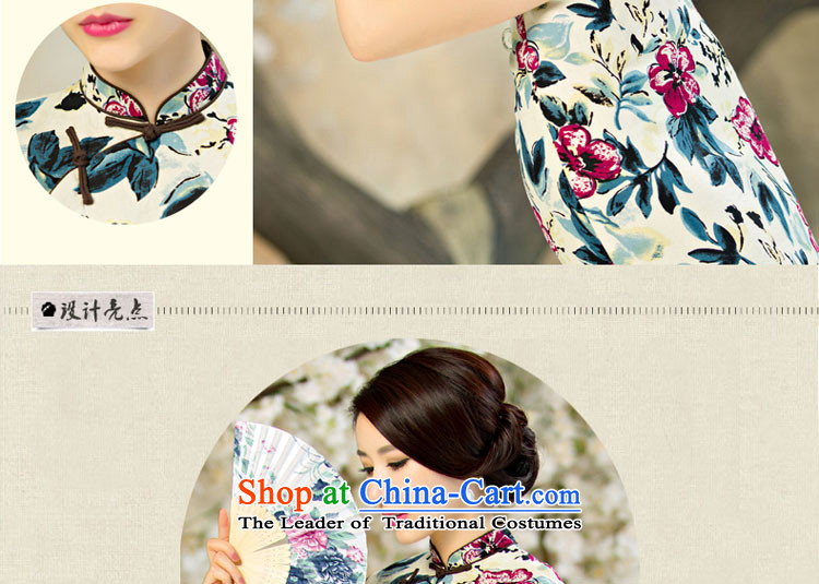 The pro-am daily, the new 2015 improved cheongsam dress summer retro style short, short-sleeved cheongsam dress suit L picture, prices, brand platters! The elections are supplied in the national character of distribution, so action, buy now enjoy more preferential! As soon as possible.