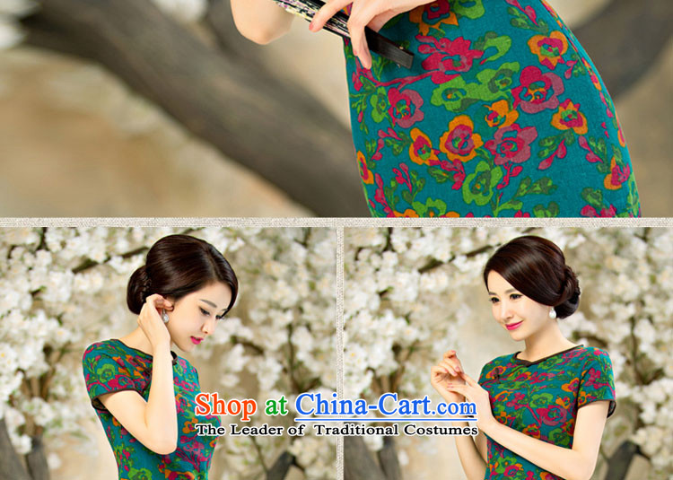 The pro-am daily new improvements by 2015 cheongsam dress Ms. Stylish retro summer short, short-sleeved cheongsam dress short M picture, prices, brand platters! The elections are supplied in the national character of distribution, so action, buy now enjoy more preferential! As soon as possible.