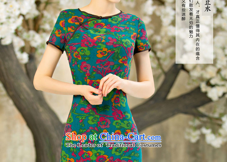 The pro-am daily new improvements by 2015 cheongsam dress Ms. Stylish retro summer short, short-sleeved cheongsam dress short M picture, prices, brand platters! The elections are supplied in the national character of distribution, so action, buy now enjoy more preferential! As soon as possible.