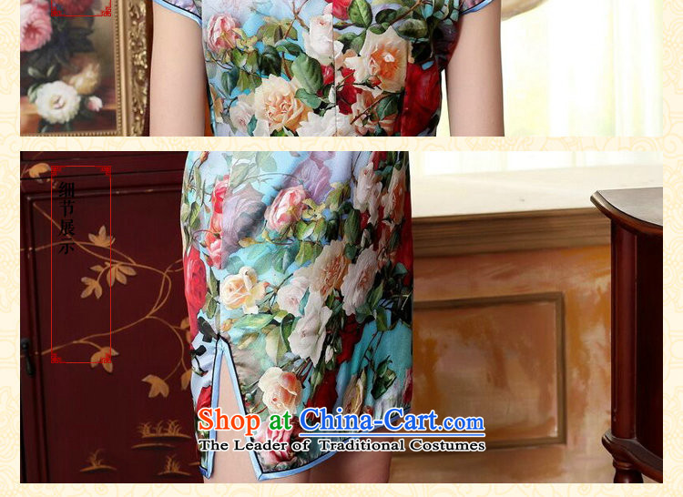 Dan smoke heavyweight Ms. Silk Cheongsam retro improved Mock-neck herbs extract poster stretch of Sau San double short cheongsam floral L picture, prices, brand platters! The elections are supplied in the national character of distribution, so action, buy now enjoy more preferential! As soon as possible.