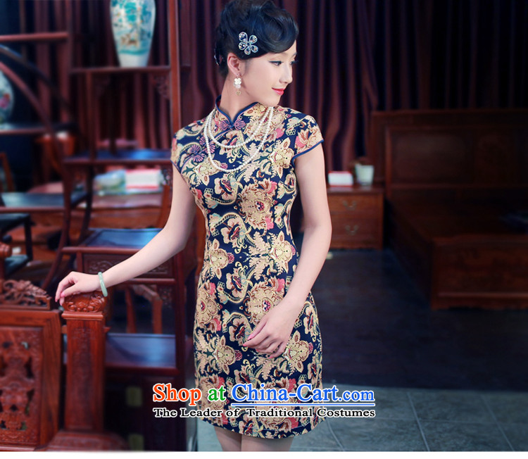 After a day of wind spring and summer 2015 new cotton, stylish improved short of Qipao short-sleeved qipao 4011 New 4011 suit S picture, prices, brand platters! The elections are supplied in the national character of distribution, so action, buy now enjoy more preferential! As soon as possible.