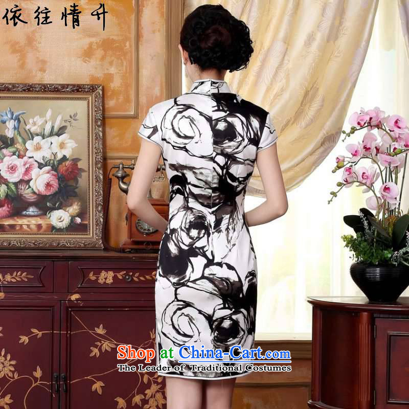 In accordance with the love in a trendy new for women retro improved Tang dynasty qipao gown dripping from the collar poster Tang dynasty, Sau San short cheongsam dress Lgd/z0019 figure in love L M , , , shopping on the Internet