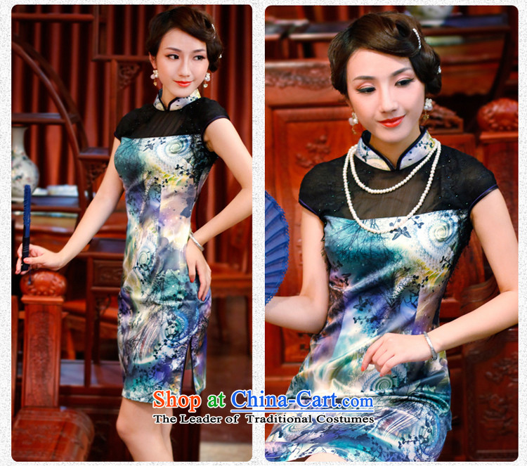 After a new wind 2015 skirt Fashion stamp daily qipao retro high-end cheongsam dress 4339th new 4339th green XL Photo, prices, brand platters! The elections are supplied in the national character of distribution, so action, buy now enjoy more preferential! As soon as possible.