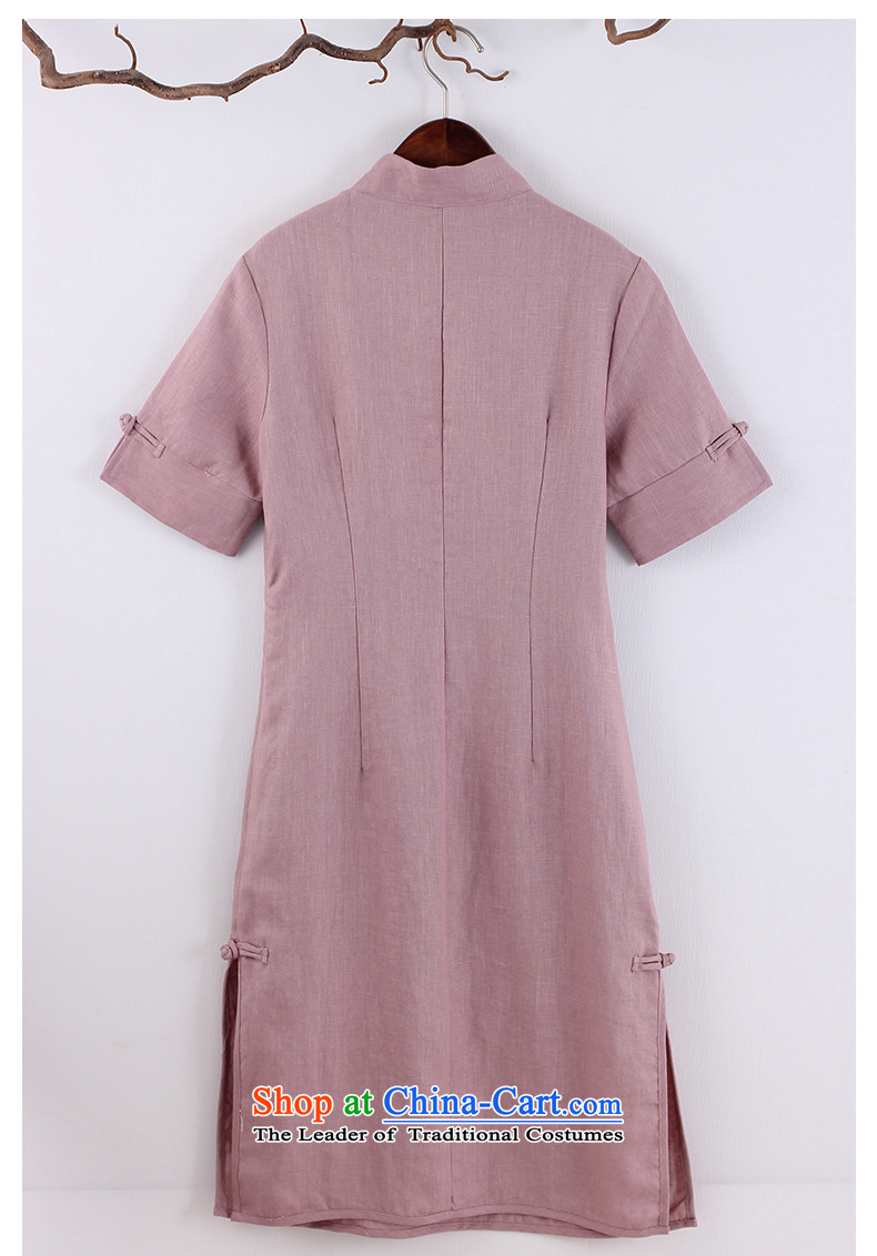 Ink hand-painted Tang dynasty linen lotus antique pink dresses long-sleeved light violet M picture, prices, brand platters! The elections are supplied in the national character of distribution, so action, buy now enjoy more preferential! As soon as possible.