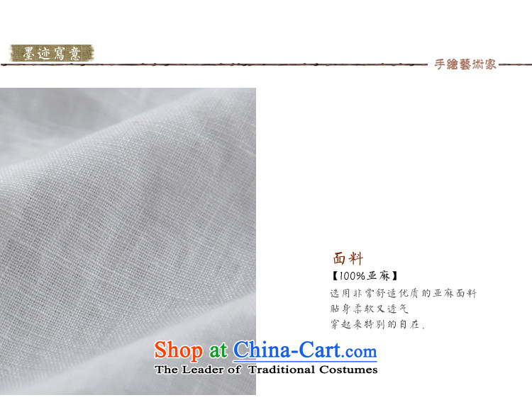 Pine Tree Hill Yunhai Ink Tang dynasty cotton linen dresses loose linen Han-girl arts van off-white linen Women's clothes autumn XXL picture, prices, brand platters! The elections are supplied in the national character of distribution, so action, buy now enjoy more preferential! As soon as possible.