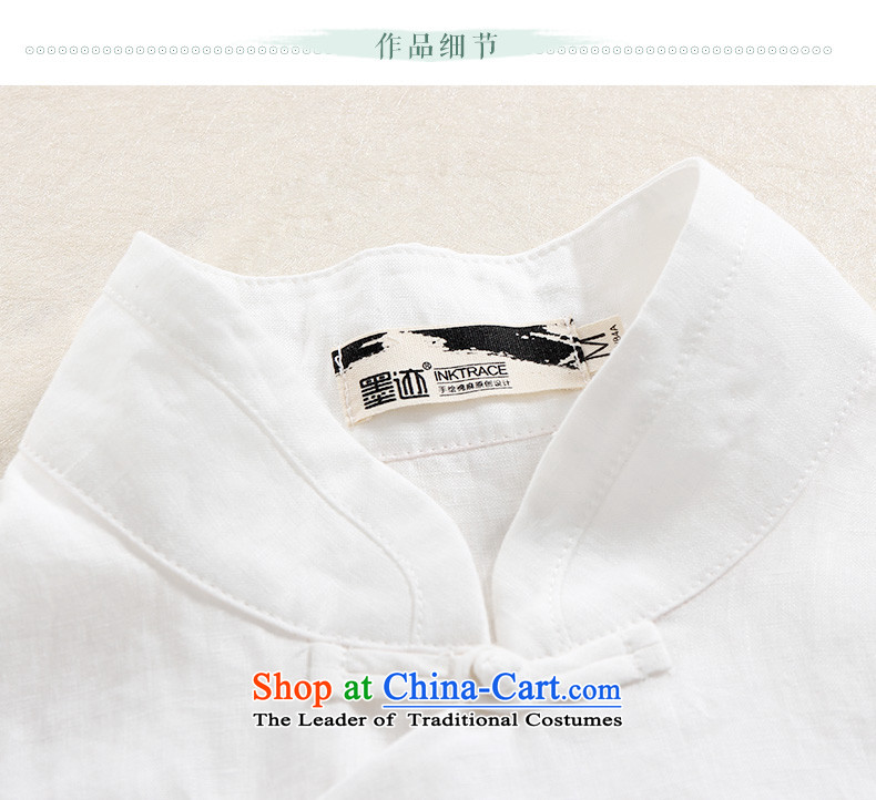 2015 New Ink China wind hand-painted lotus cotton linen retreat serving women Chinese Tang dynasty improved female Han-female white L picture, prices, brand platters! The elections are supplied in the national character of distribution, so action, buy now enjoy more preferential! As soon as possible.