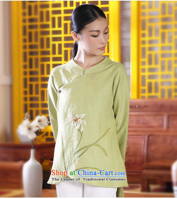 Ink Install autumn 2014 cotton linen original Tang dynasty women improved Han-girl ethnic costumes of nostalgia for the hand-painted Xuan spend light green L picture, prices, brand platters! The elections are supplied in the national character of distribution, so action, buy now enjoy more preferential! As soon as possible.