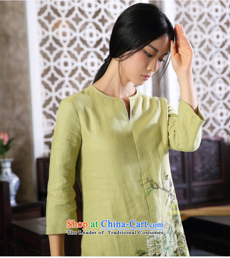 Ink perpetuates the original design of the cuckoo arts van ethnic cotton linen china wind load autumn female large Chinese women's green L picture, prices, brand platters! The elections are supplied in the national character of distribution, so action, buy now enjoy more preferential! As soon as possible.