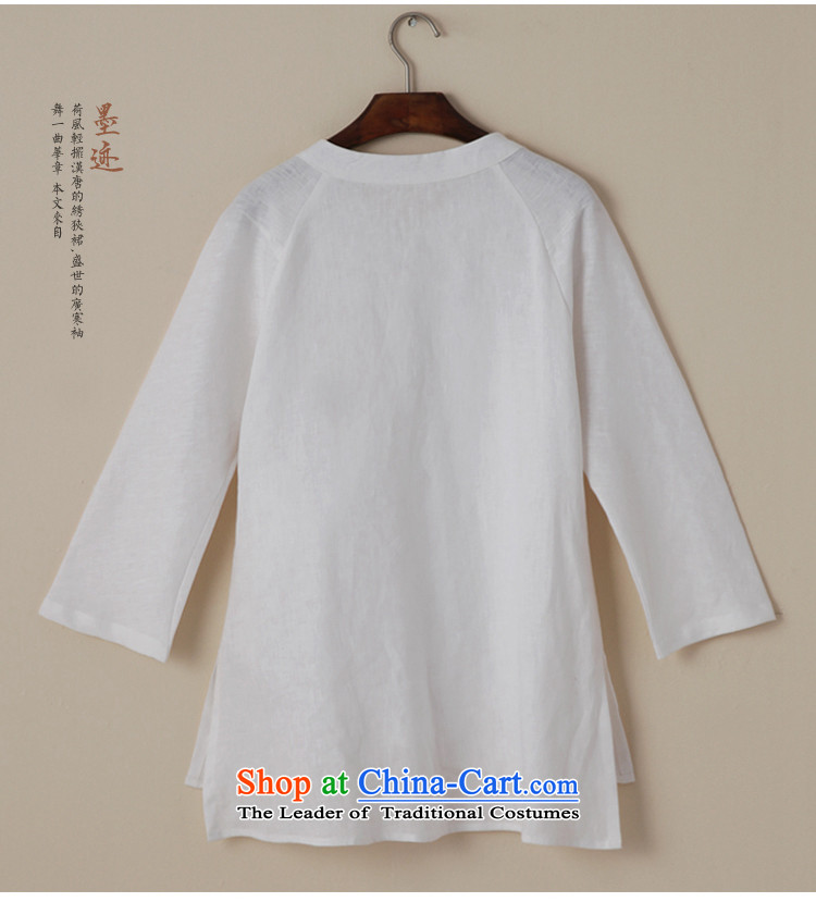 Magnolia Autumn Arabic Ink Chinese cotton linen fall inside the girl Tang blouses Han-cloth loose ethnic Linen White XXL pictures, female price, brand platters! The elections are supplied in the national character of distribution, so action, buy now enjoy more preferential! As soon as possible.