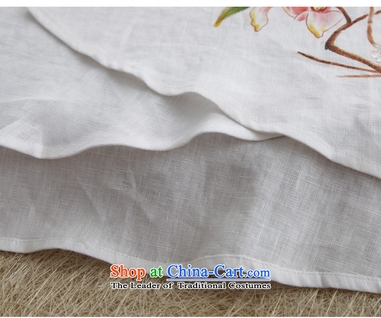 Magnolia Autumn Arabic Ink Chinese cotton linen fall inside the girl Tang blouses Han-cloth loose ethnic Linen White XXL pictures, female price, brand platters! The elections are supplied in the national character of distribution, so action, buy now enjoy more preferential! As soon as possible.