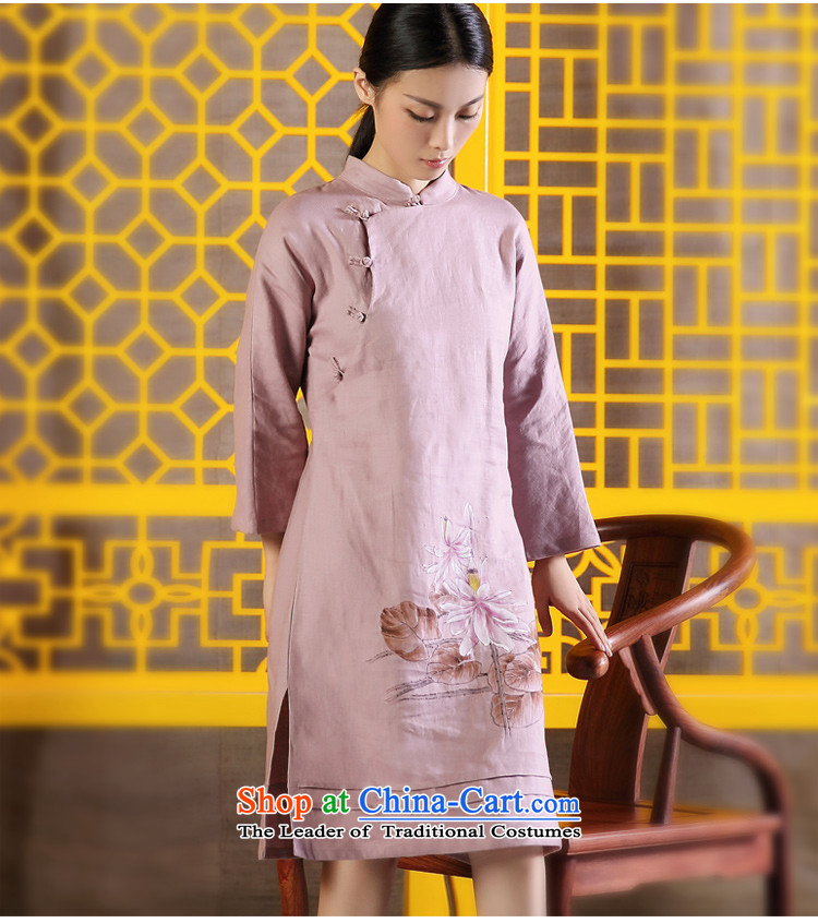 Ink cotton linen flax Tang Yi Girls retreat with ethnic Han-improved hand painted art nouveau Female dress with a light purple L picture, prices, brand platters! The elections are supplied in the national character of distribution, so action, buy now enjoy more preferential! As soon as possible.