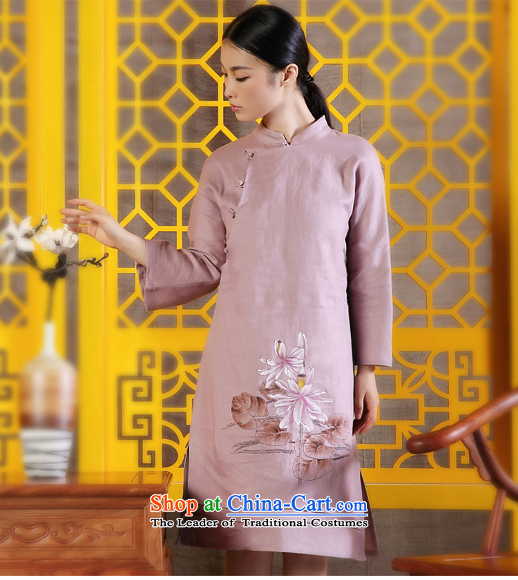 Ink cotton linen flax Tang Yi Girls retreat with ethnic Han-improved hand painted art nouveau Female dress with a light purple L picture, prices, brand platters! The elections are supplied in the national character of distribution, so action, buy now enjoy more preferential! As soon as possible.