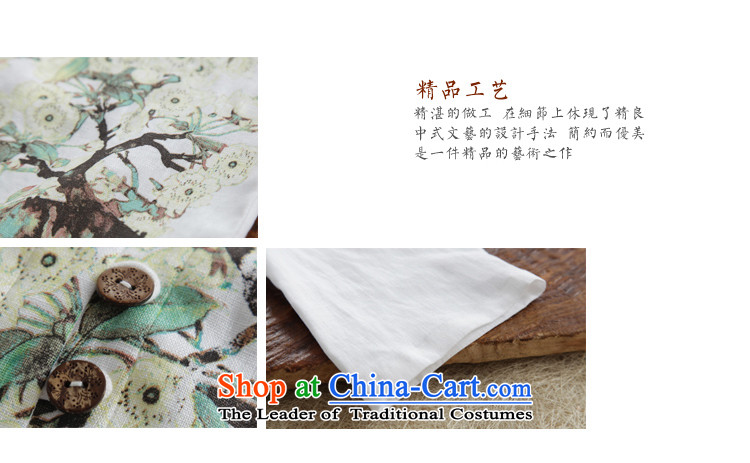 Ink Ewha Light Rain Fall with cotton linen dress linen Chinese Han-Tang dynasty women clothes hand-painted white XXL ethnic arts pictures, prices, brand platters! The elections are supplied in the national character of distribution, so action, buy now enjoy more preferential! As soon as possible.