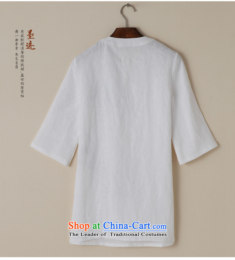 Ink Ewha Light Rain Fall with cotton linen dress linen Chinese Han-Tang dynasty women clothes hand-painted white XXL ethnic arts pictures, prices, brand platters! The elections are supplied in the national character of distribution, so action, buy now enjoy more preferential! As soon as possible.
