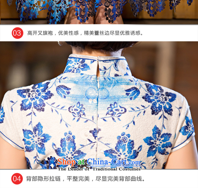 The new 2015 pro-morning improved stylish lace cheongsam dress daily Ms. summer long short-sleeved cheongsam dress long S picture, prices, brand platters! The elections are supplied in the national character of distribution, so action, buy now enjoy more preferential! As soon as possible.