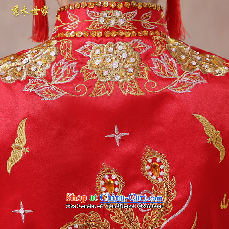 Sau Wo Saga Soo-Wo Service also use Chinese dragon skirt dresses bride services long qipao bows Summer Wedding Gown retro-Hi Services 2015 new paragraph B L of the Paridelles, Sau Wo Shopping on the Internet has been pressed.