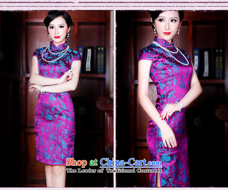 The spring and summer of 2015, the Wind after replacing the new high-end dresses and stylish qipao retro cheongsam dress dresses improved 52 new 52 purple S picture, prices, brand platters! The elections are supplied in the national character of distribution, so action, buy now enjoy more preferential! As soon as possible.