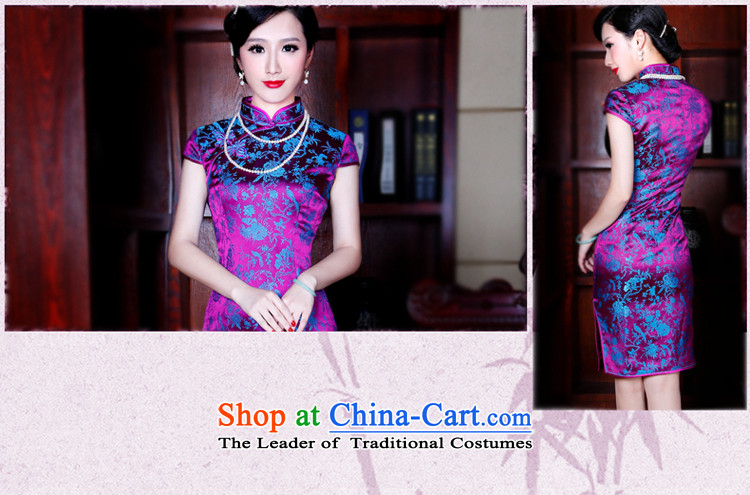 The spring and summer of 2015, the Wind after replacing the new high-end dresses and stylish qipao retro cheongsam dress dresses improved 52 new 52 purple S picture, prices, brand platters! The elections are supplied in the national character of distribution, so action, buy now enjoy more preferential! As soon as possible.