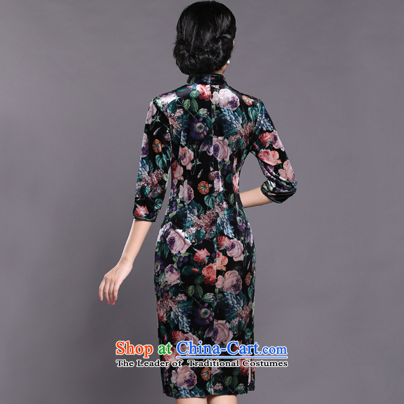 Joe was aristocratic cheongsam dress Kim scouring pads in the seven long-sleeved gown HGR002 improved Sau San suit M,CHOSHAN LADIES,,, shopping on the Internet