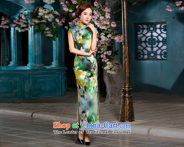 Love of the overcharged long retro 2015 Summer improved qipao New Sau San video thin collar word detained stamp of the forklift truck elegant qipao long skirt picture color M brand, prices, picture platters! The elections are supplied in the national character of distribution, so action, buy now enjoy more preferential! As soon as possible.