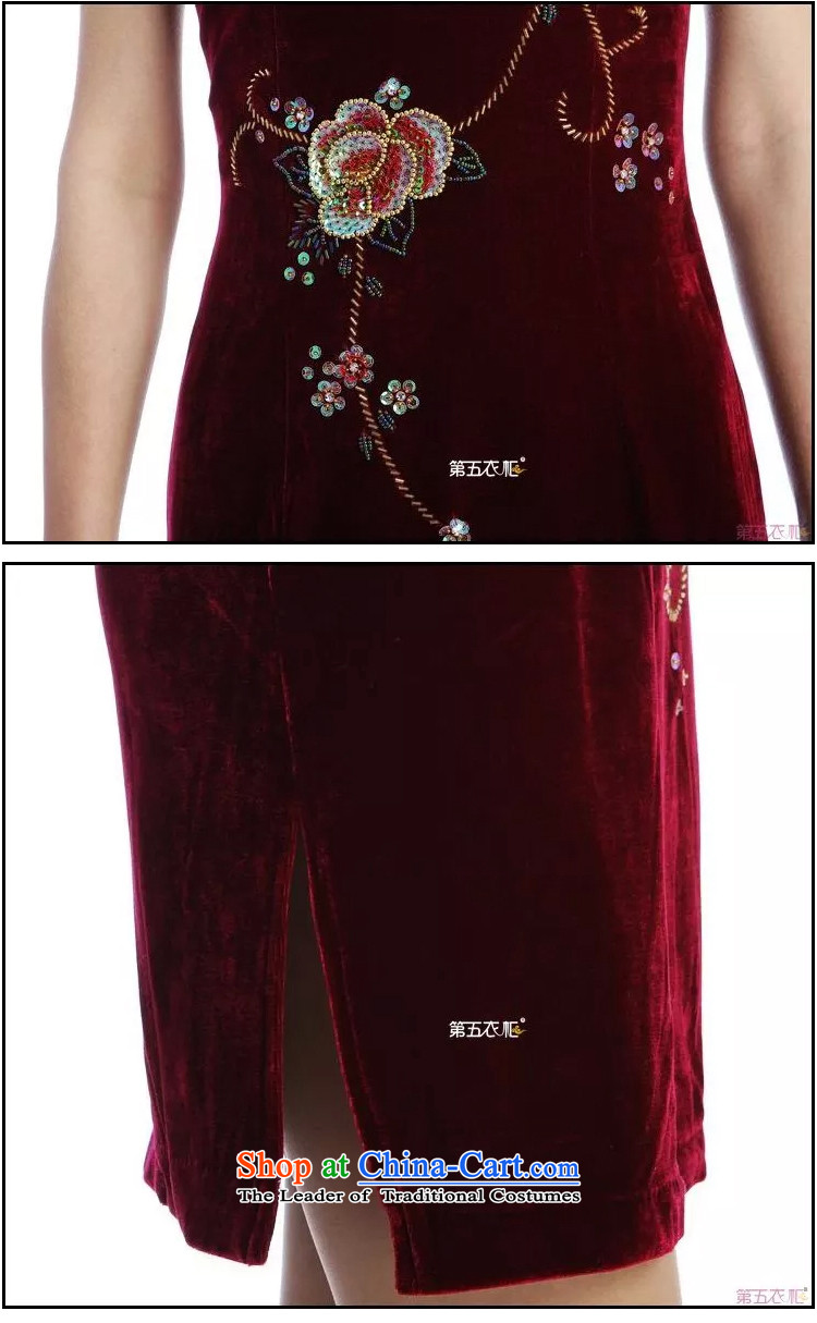 Eason Chan point style qipao skirt spring scouring pads for winter short, long-sleeved wedding large middle-aged mother with her dress brides in maroon XXXL cuff around five days after payment issued picture, prices, brand platters! The elections are supplied in the national character of distribution, so action, buy now enjoy more preferential! As soon as possible.