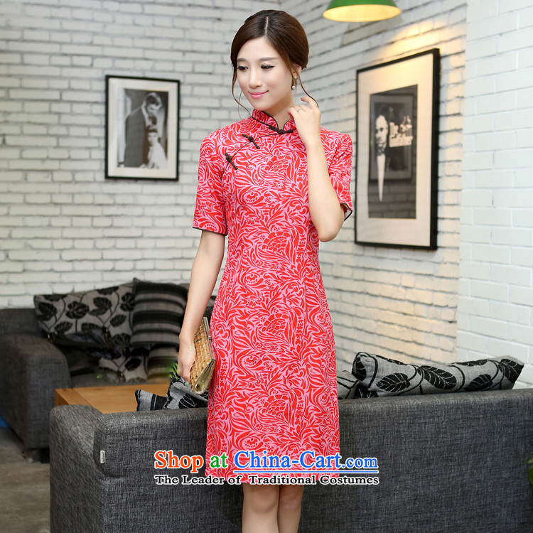 C.o.d. Jie in Wisconsin, China wind improved spring and summer female cotton linen collar manually. Long cheongsam dress Cayman Pearl Sha Wah Mock-neck XXL picture, prices, brand platters! The elections are supplied in the national character of distribution, so action, buy now enjoy more preferential! As soon as possible.
