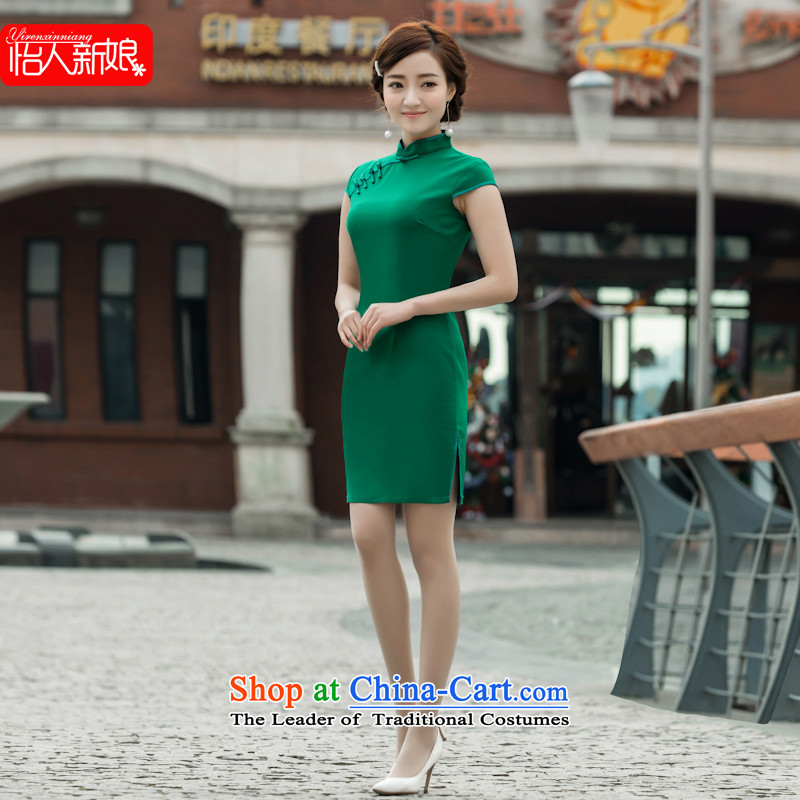 The cheongsam dress for summer 2015 new summer for women of the Republic of Korea) Graphics Improvement retro Short thin daily qipao pleasant bride in the red XL, Selina Chow, 148 people bride shopping on the Internet has been pressed.