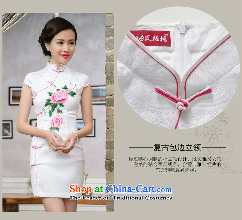 Bong-migratory 7475 2015 Summer new improved stylish elegance Lace Embroidery qipao Sau San cheongsam dress DQ15157 blue flowers XXL picture, prices, brand platters! The elections are supplied in the national character of distribution, so action, buy now enjoy more preferential! As soon as possible.