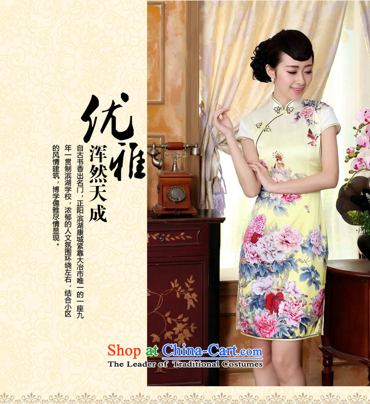 It new summer autumn Mudan sexy Ms. Sadik positioning poster herbs extract Elastic satin cheongsam dress fall short Peony 2XL Photo, prices, brand platters! The elections are supplied in the national character of distribution, so action, buy now enjoy more preferential! As soon as possible.