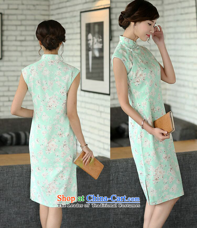 Spend the summer flowers qipao figure retro cheongsam dress, improved collar manually linen qipao Sau San Sleeveless Green Rose M picture, prices, brand platters! The elections are supplied in the national character of distribution, so action, buy now enjoy more preferential! As soon as possible.