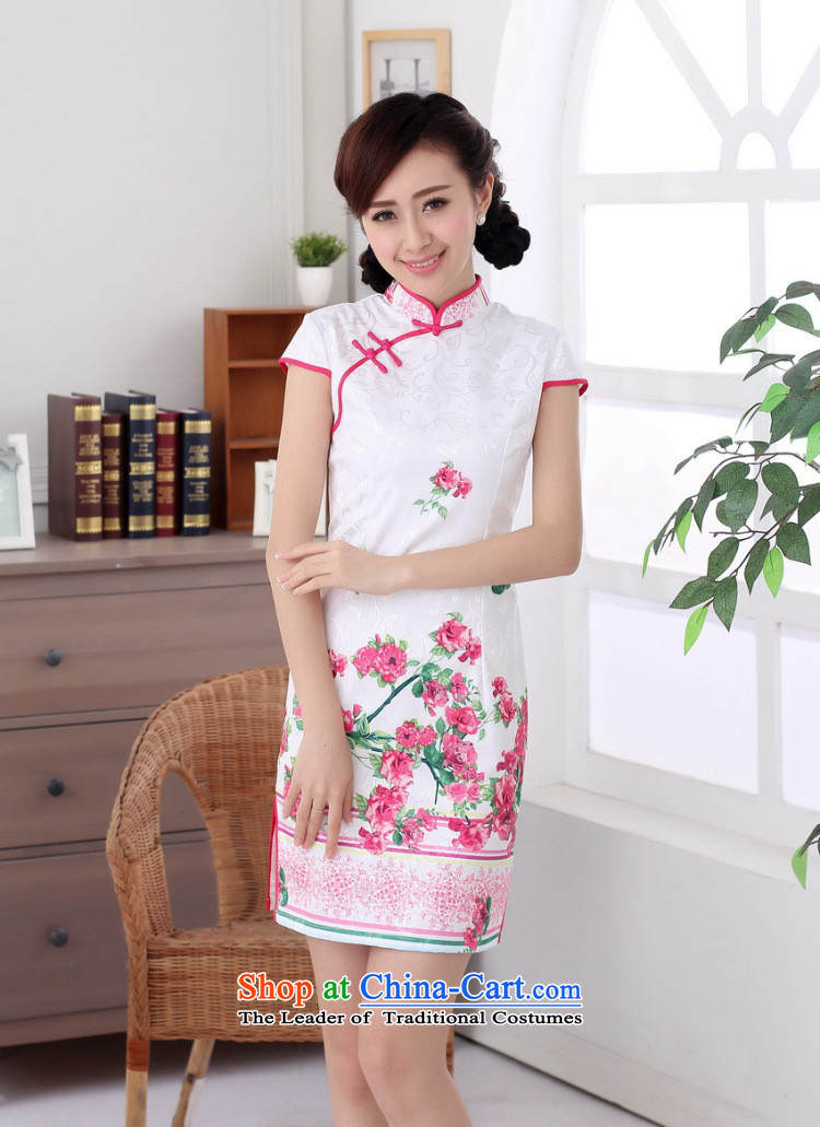 Yet the new floor floor summer elegance Tang dynasty women cheongsam dress suit CHINESE CHEONGSAM pictures graphics thin short-color pictures, prices, M brand platters! The elections are supplied in the national character of distribution, so action, buy now enjoy more preferential! As soon as possible.