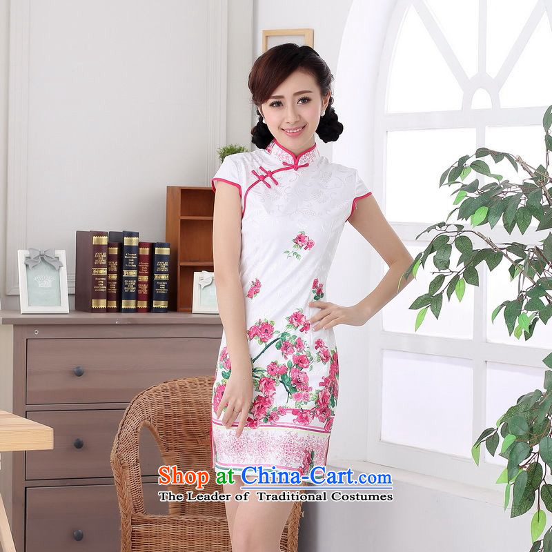 Yet the new floor floor summer elegance Tang dynasty women cheongsam dress suit CHINESE CHEONGSAM pictures graphics thin short-color M floor building is , , , shopping on the Internet