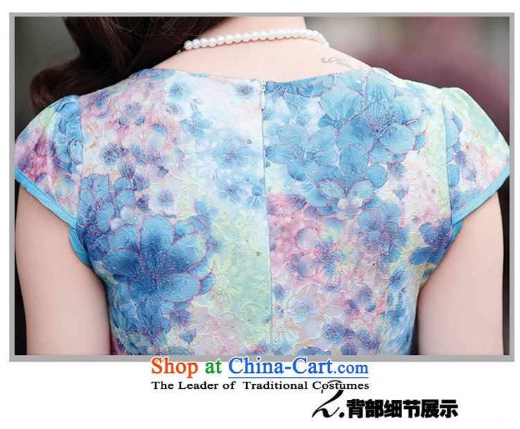 The Kapok Lane, Sau San short qipao bay elegance of the Republic of Korea sincerely, Tang dynasty robe stamp stitching retro style qipao improved daily dresses green background pictures, prices rose XL, brand platters! The elections are supplied in the national character of distribution, so action, buy now enjoy more preferential! As soon as possible.
